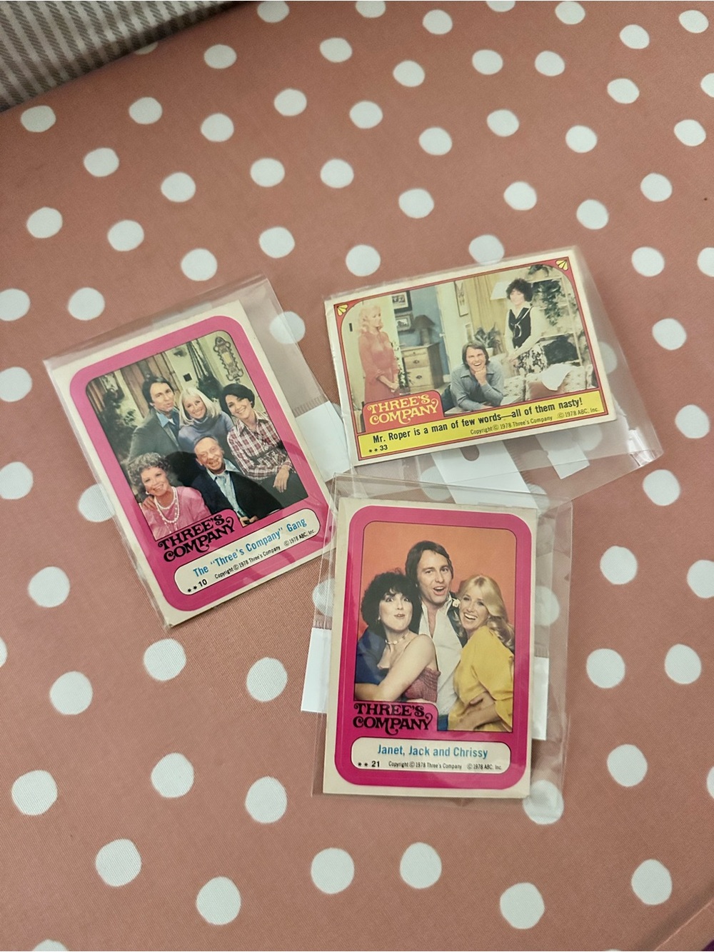 RARE Three's Company Stickers - Pink 💕